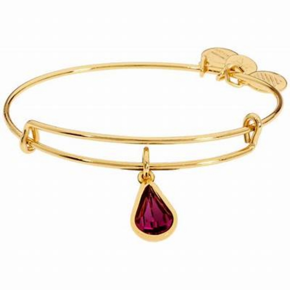 NWT, Alex and Ani October Rose Crystal Bangle Bracelet